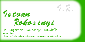 istvan rokosinyi business card